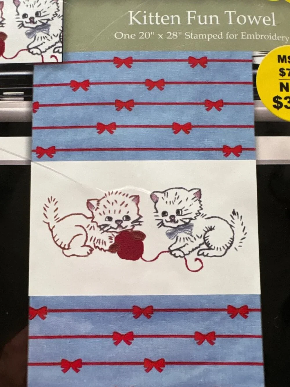 Kitten & Floral Embroidery Towel Kits 20